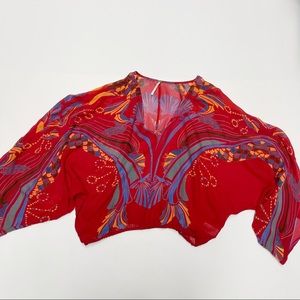 Free People Beneath the Sea Sheer Oversized Top